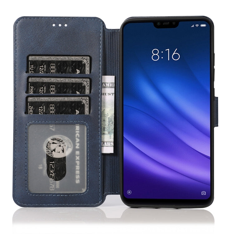 For Xiaomi Mi 8 Calf Texture Magnetic Buckle Horizontal Flip Leather Case with Holder & Card Slots & Wallet & Photo Frame