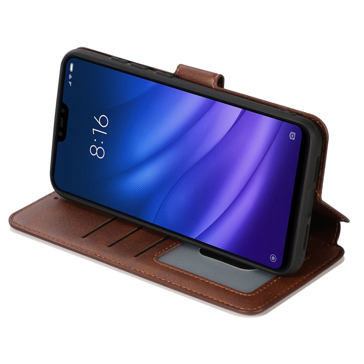 For Xiaomi Mi 8 Calf Texture Magnetic Buckle Horizontal Flip Leather Case with Holder & Card Slots & Wallet & Photo Frame