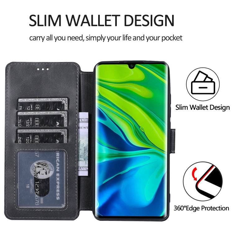 For Xiaomi Mi CC9 Pro Calf Texture Magnetic Buckle Horizontal Flip Leather Case with Holder & Card Slots & Wallet & Photo Frame