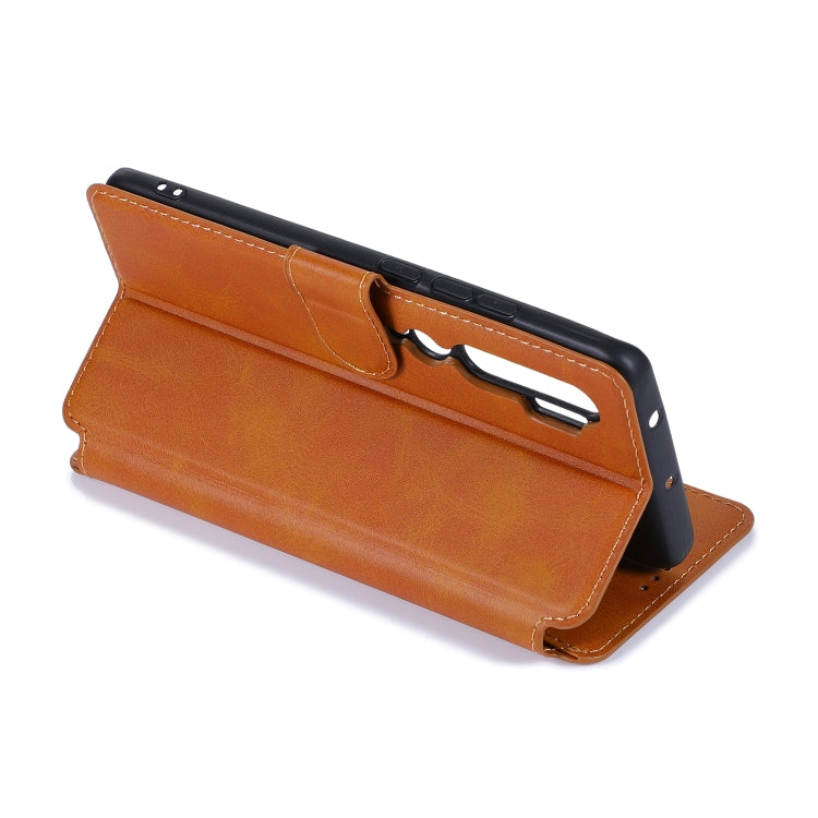 For Xiaomi Mi CC9 Pro Calf Texture Magnetic Buckle Horizontal Flip Leather Case with Holder & Card Slots & Wallet & Photo Frame
