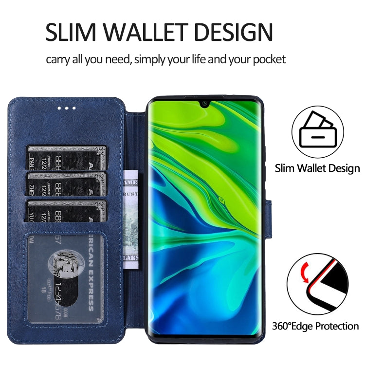 For Xiaomi Mi CC9 Pro Calf Texture Magnetic Buckle Horizontal Flip Leather Case with Holder & Card Slots & Wallet & Photo Frame