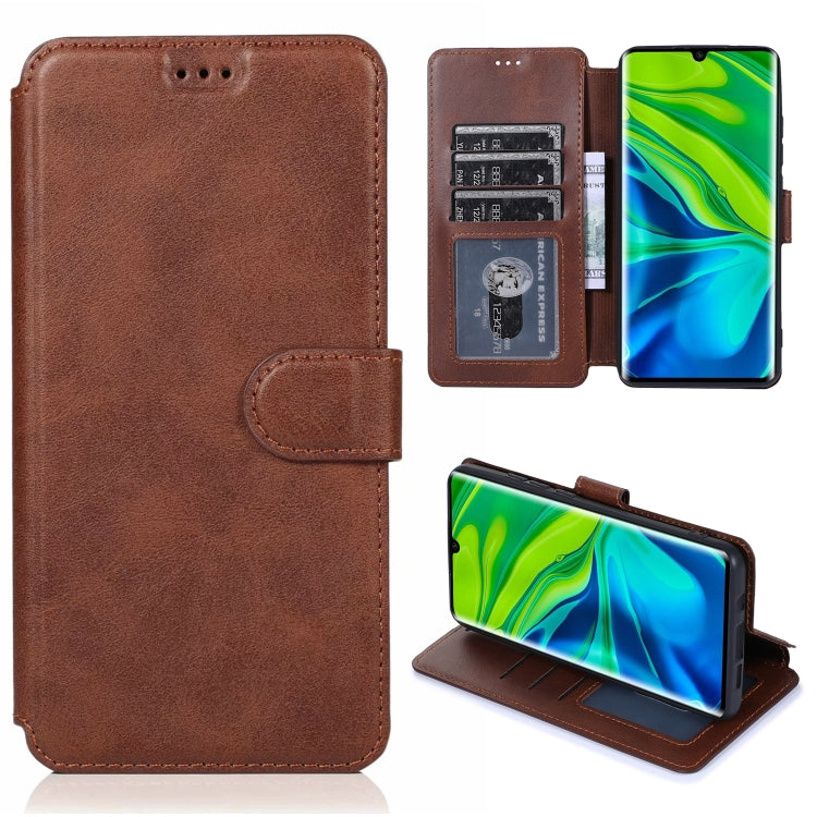 For Xiaomi Mi CC9 Pro Calf Texture Magnetic Buckle Horizontal Flip Leather Case with Holder & Card Slots & Wallet & Photo Frame