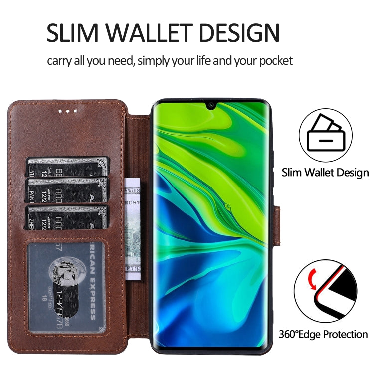 For Xiaomi Mi CC9 Pro Calf Texture Magnetic Buckle Horizontal Flip Leather Case with Holder & Card Slots & Wallet & Photo Frame