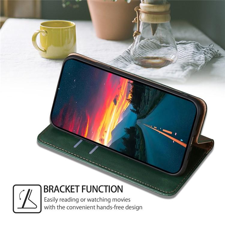 For Sharp Aquos R10 Gloss Oil Solid Color Magnetic Leather Phone Case
