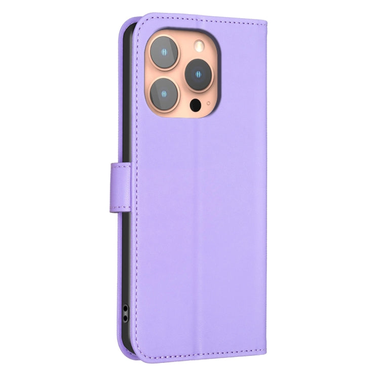 For iPhone 16 Pro Max Four-leaf Embossed Leather Phone Case