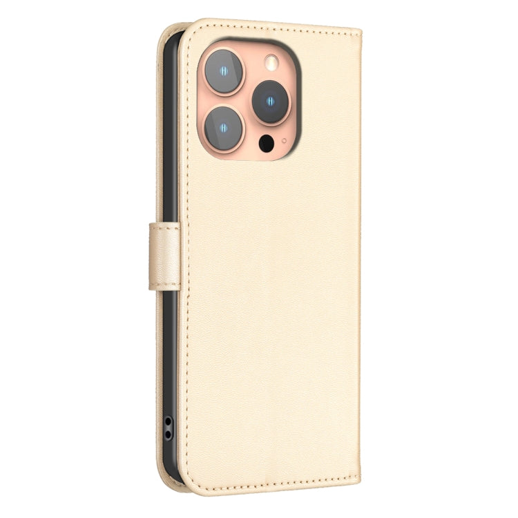 For iPhone 16 Pro Max Four-leaf Embossed Leather Phone Case