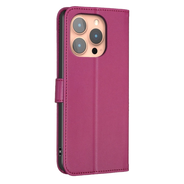 For iPhone 16 Pro Four-leaf Embossed Leather Phone Case