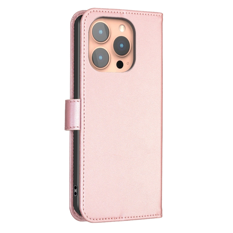 For iPhone 16 Pro Four-leaf Embossed Leather Phone Case