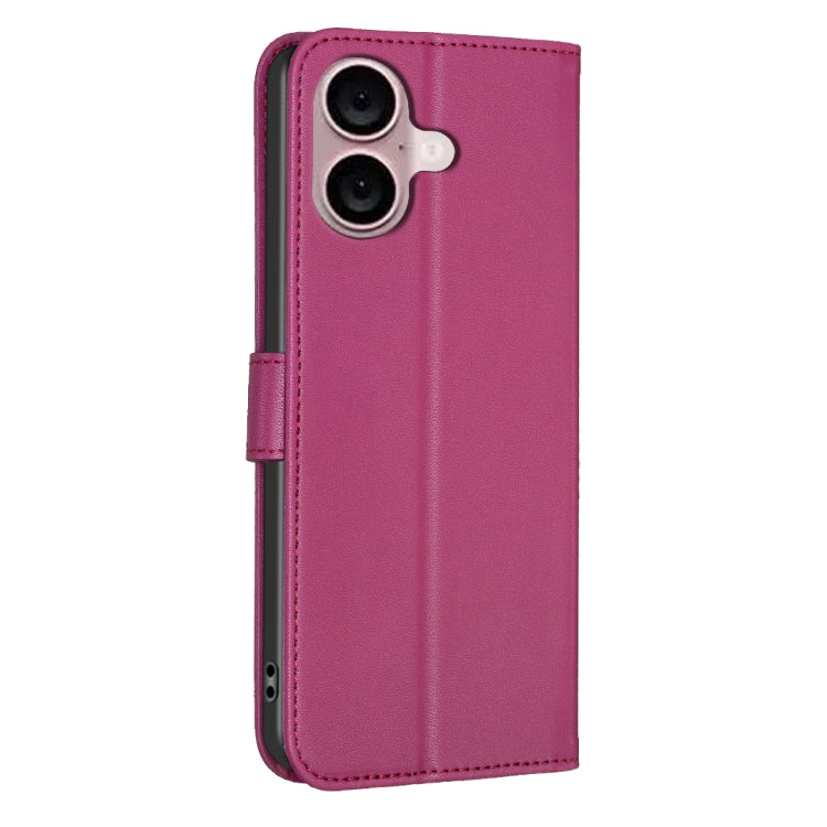 For iPhone 16 Four-leaf Embossed Leather Phone Case