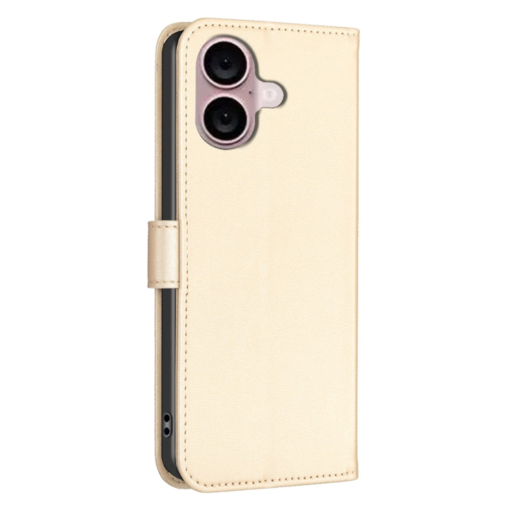 For iPhone 16 Four-leaf Embossed Leather Phone Case