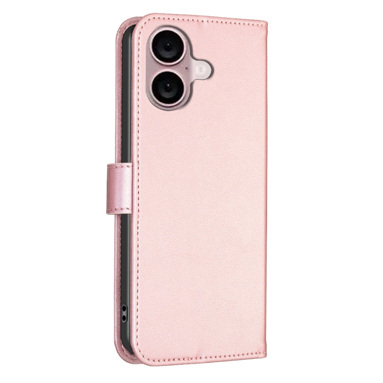 For iPhone 16 Four-leaf Embossed Leather Phone Case