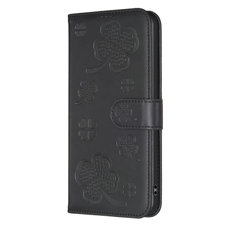 For iPhone Air Four-leaf Embossed Leather Phone Case