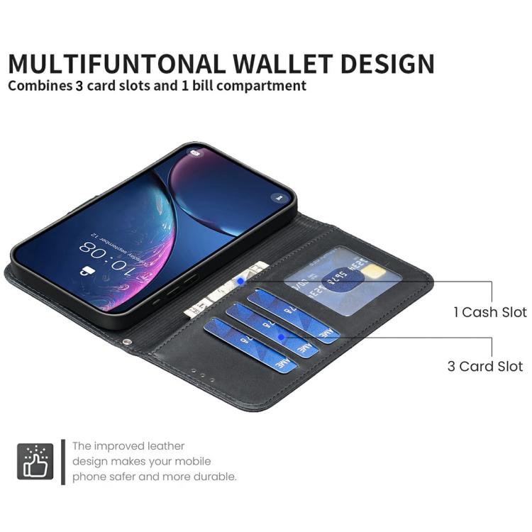 For iPhone Air Four-leaf Embossed Leather Phone Case