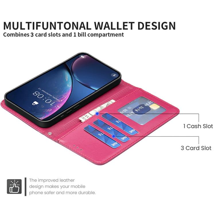For iPhone 17 Pro Four-leaf Embossed Leather Phone Case