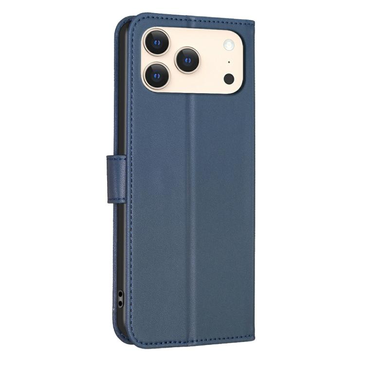 For iPhone 17 Pro Four-leaf Embossed Leather Phone Case