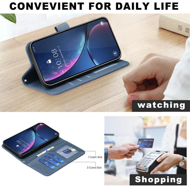 For iPhone 17 Pro Four-leaf Embossed Leather Phone Case