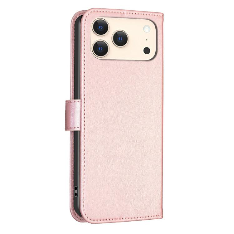 For iPhone 17 Pro Four-leaf Embossed Leather Phone Case