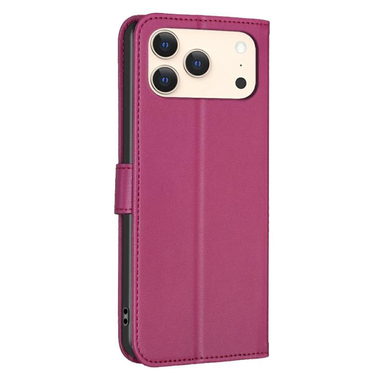 For iPhone 17 Pro Max Four-leaf Embossed Leather Phone Case