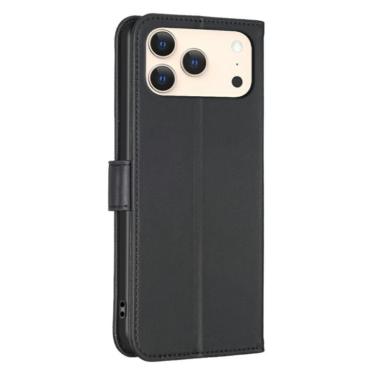For iPhone 17 Pro Max Four-leaf Embossed Leather Phone Case