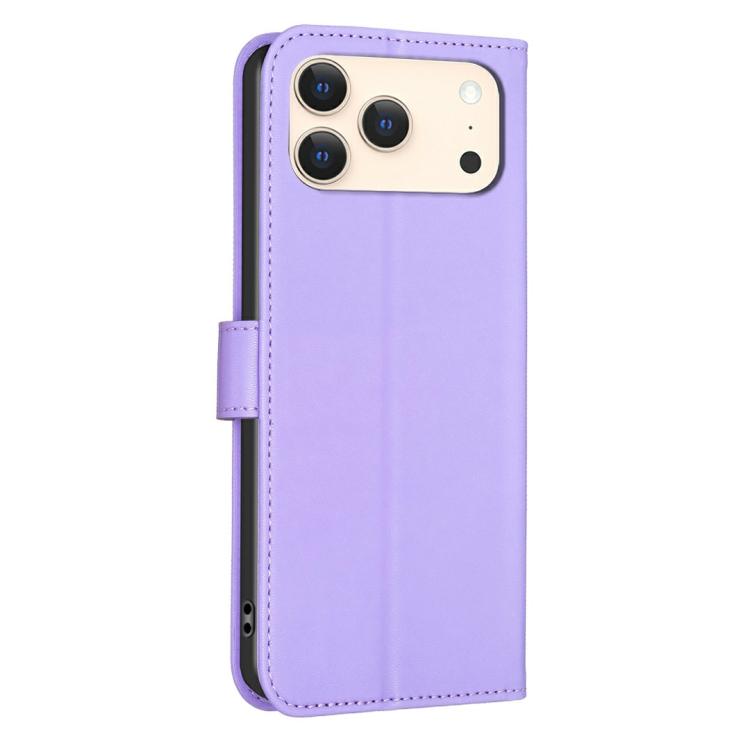 For iPhone 17 Pro Max Four-leaf Embossed Leather Phone Case