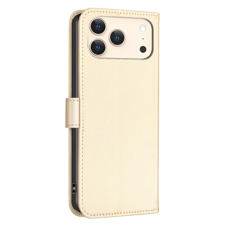 For iPhone 17 Pro Max Four-leaf Embossed Leather Phone Case