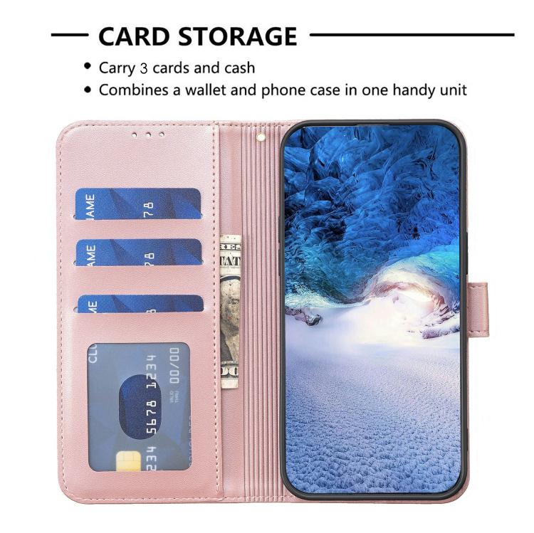 For iPhone 17 Pro Max Four-leaf Embossed Leather Phone Case