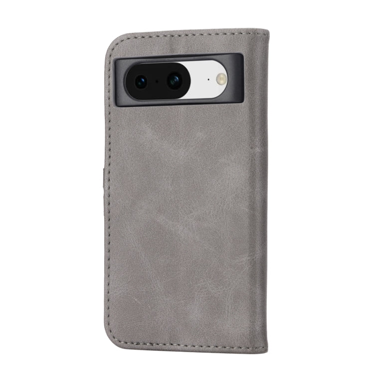 For Google Pixel 8a Embossed Happy Cat Pattern Flip Leather Phone Case