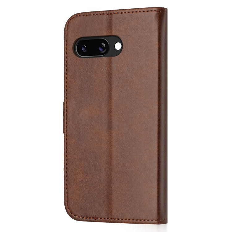 For Google Pixel 9a Embossed Happy Cat Pattern Flip Leather Phone Case