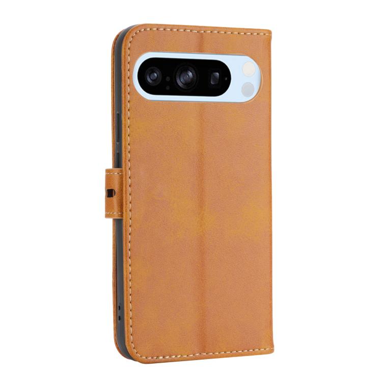 For Google Pixel 10 / 10 Pro Embossed Happy Cat Pattern Flip Leather Phone Case