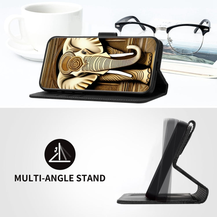 For Honor 200 Pro Elephant Head Embossed Phone Leather Case with Lanyard