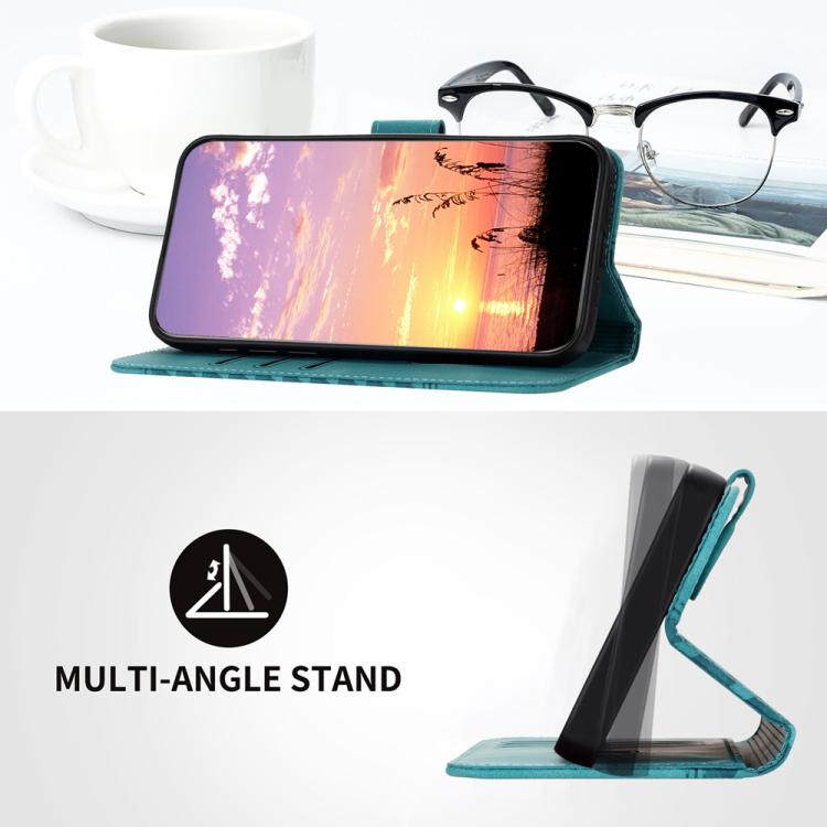 For Honor Magic7 Elephant Head Embossed Phone Leather Case with Lanyard