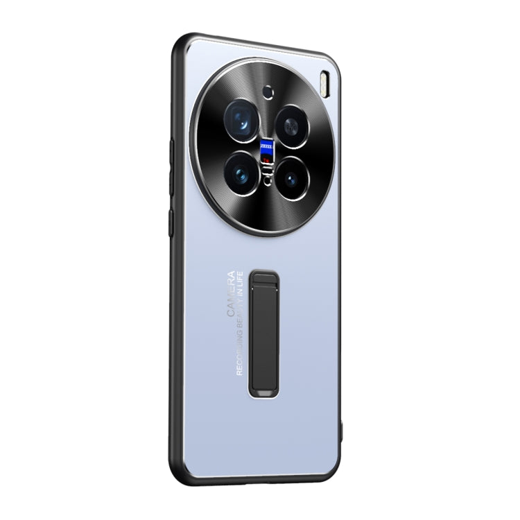 For vivo X200 Pro Frosted Metal Hybrid TPU Holder Phone Case
