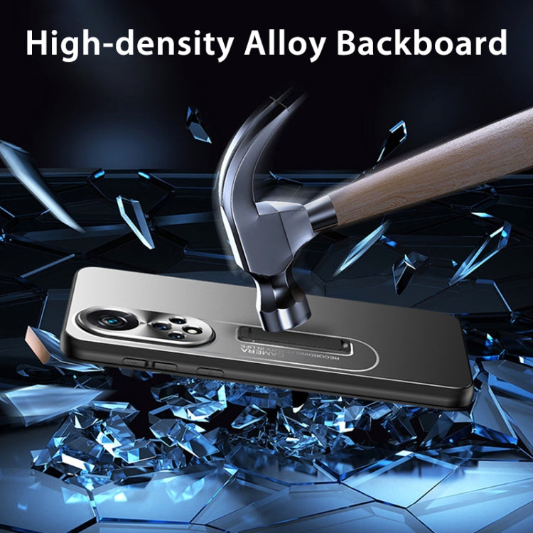 For vivo X200 Pro Frosted Metal Hybrid TPU Holder Phone Case