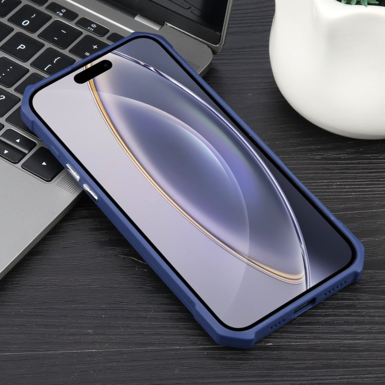 For iPhone 16 Pro Max Colorful Two-Color Lens Film MagSafe Magnetic Horn Acrylic+TPU Case