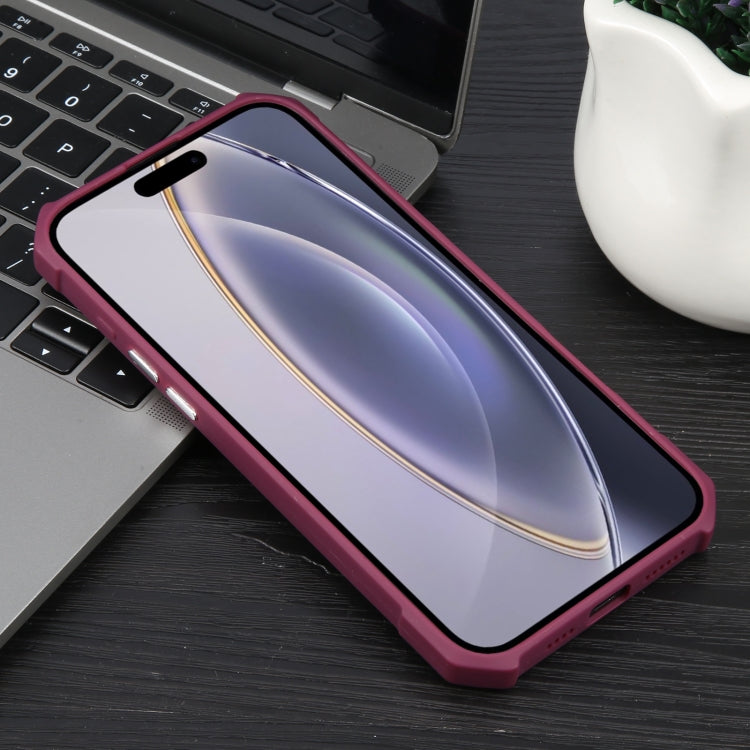 For iPhone 16 Pro Max Colorful Two-Color Lens Film MagSafe Magnetic Horn Acrylic+TPU Case