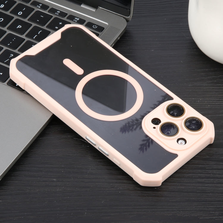 For iPhone 16 Pro Colorful Two-Color Lens Film MagSafe Magnetic Horn Acrylic+TPU Case