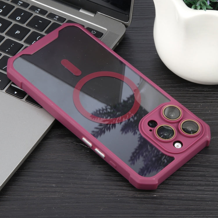 For iPhone 16 Pro Colorful Two-Color Lens Film MagSafe Magnetic Horn Acrylic+TPU Case