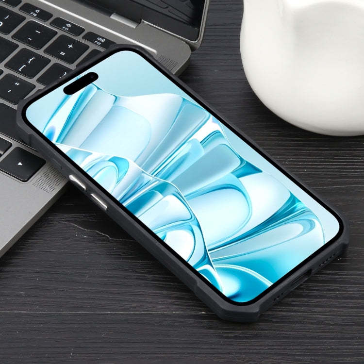 For iPhone 16 Colorful Two-Color Lens Film MagSafe Magnetic Horn Acrylic+TPU Case