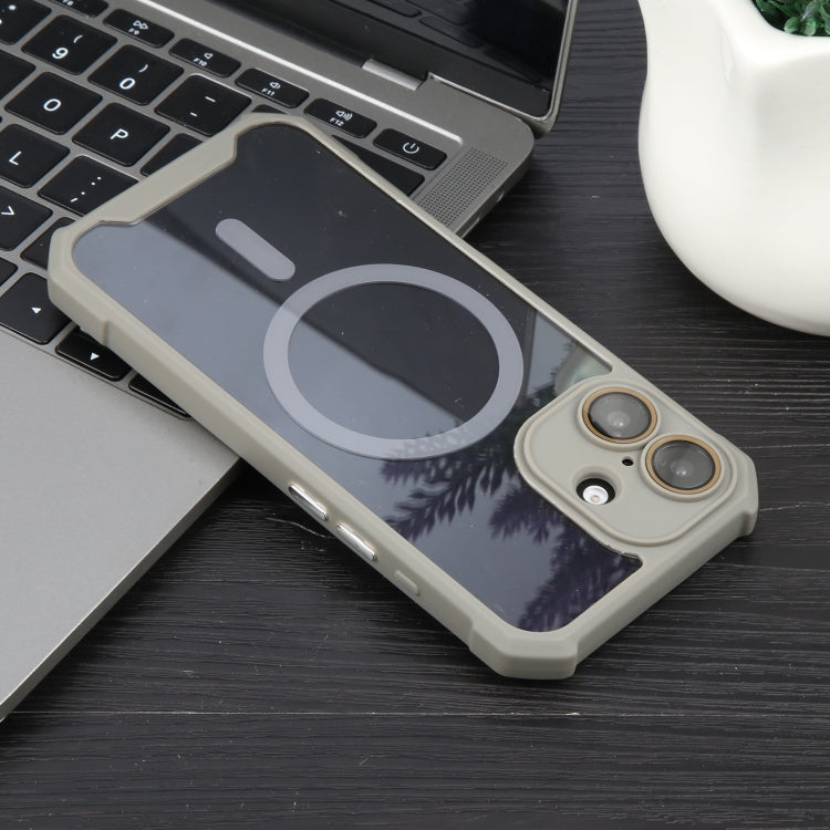 For iPhone 16 Colorful Two-Color Lens Film MagSafe Magnetic Horn Acrylic+TPU Case