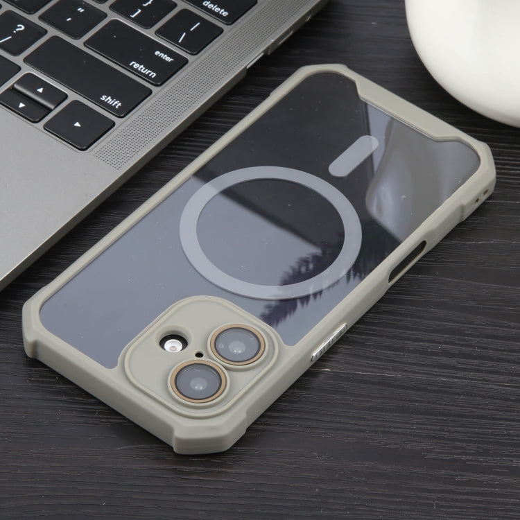 For iPhone 16 Colorful Two-Color Lens Film MagSafe Magnetic Horn Acrylic+TPU Case