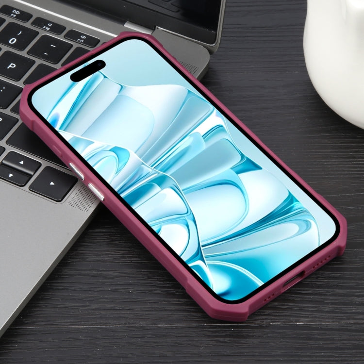 For iPhone 16 Colorful Two-Color Lens Film MagSafe Magnetic Horn Acrylic+TPU Case