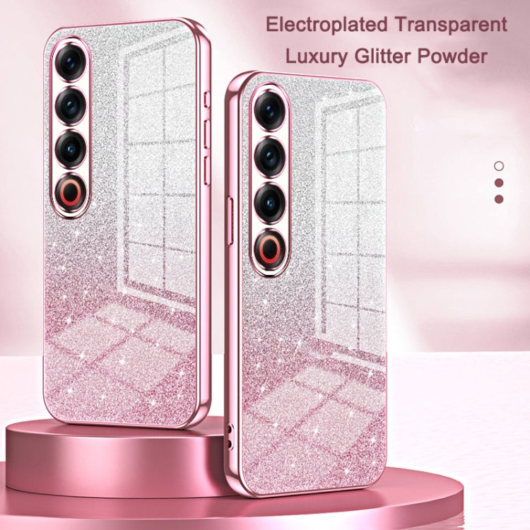For Meizu 21 Note Gradient Glitter Powder Electroplated Phone Case