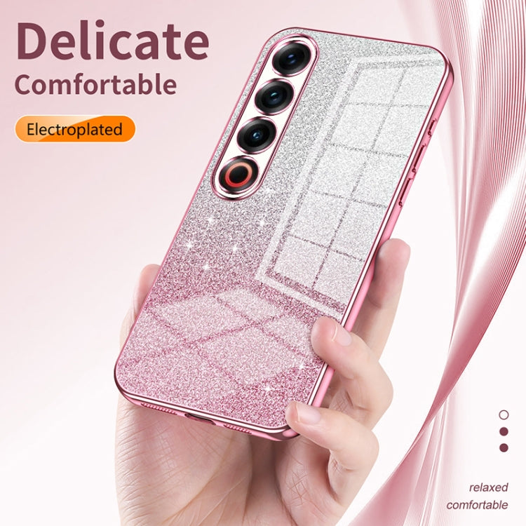 For Meizu 21 Note Gradient Glitter Powder Electroplated Phone Case