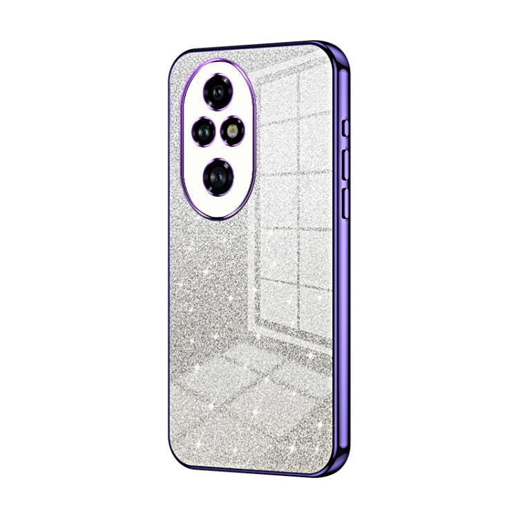 For Honor 200 Pro Gradient Glitter Powder Electroplated Phone Case