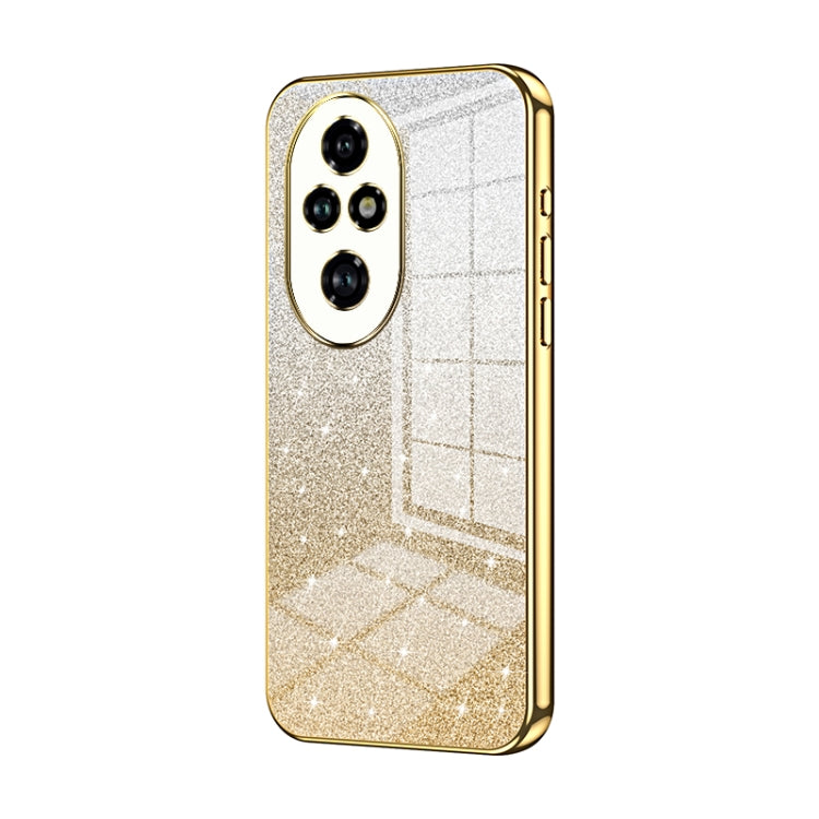 For Honor 200 Pro Gradient Glitter Powder Electroplated Phone Case