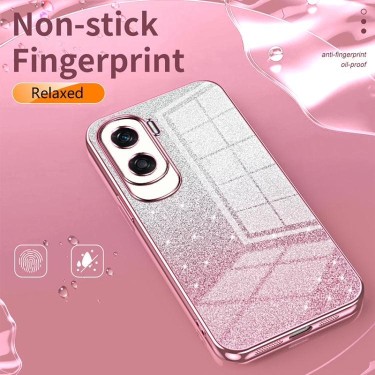 For Honor 200 Pro Gradient Glitter Powder Electroplated Phone Case