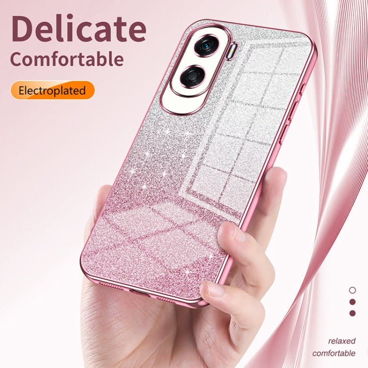 For Honor 200 Pro Gradient Glitter Powder Electroplated Phone Case