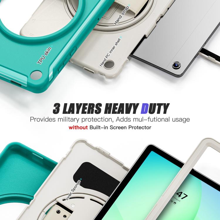 For Samsung Galaxy Tab A11+ Spider Wheel Silicone Hybrid PC Tablet Case
