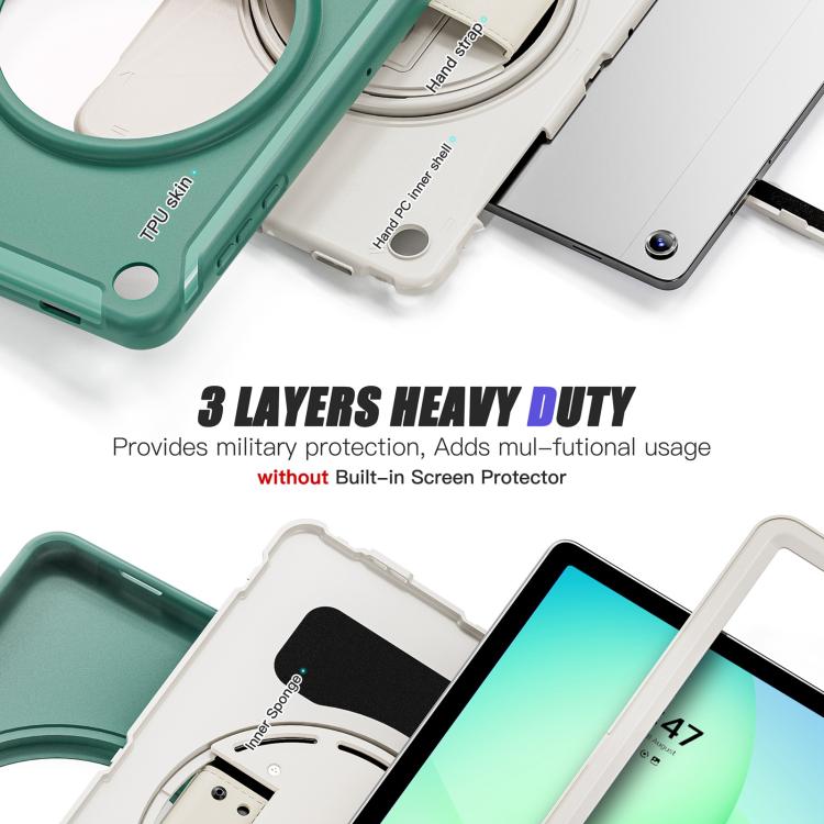 For Samsung Galaxy Tab A11+ Spider Wheel Silicone Hybrid PC Tablet Case