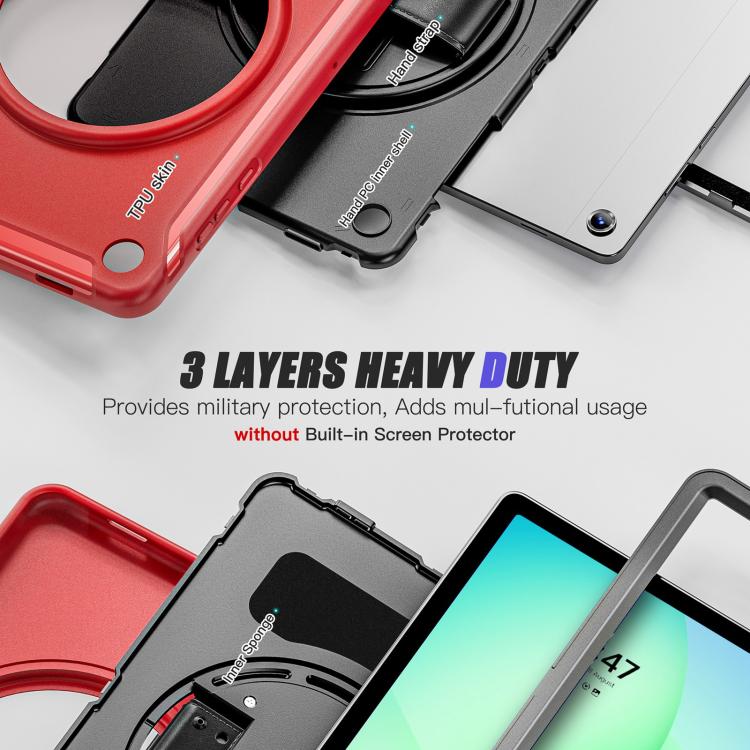 For Samsung Galaxy Tab A11+ Spider Wheel Silicone Hybrid PC Tablet Case